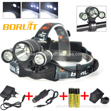 Boruit CREE XML T6 LED Reachargeable Zoomable USB Charging Headlamp